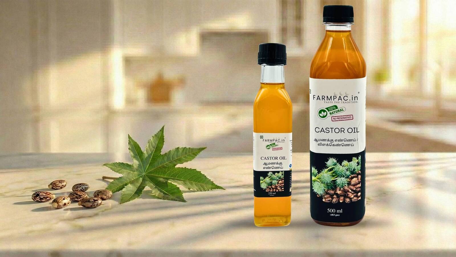 FarmPac Cold Pressed Castor Oil โ Pure & Natural