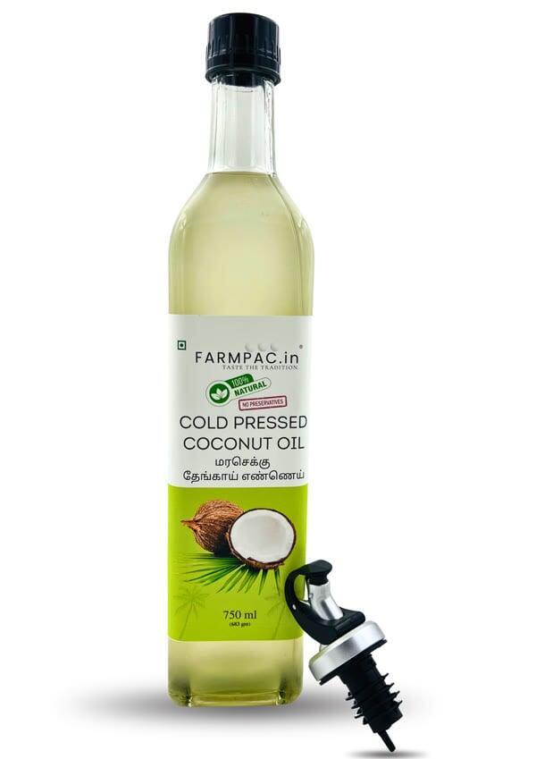 FarmPac Wood Pressed Coconut Oil โ Sulphur Free, 750ml