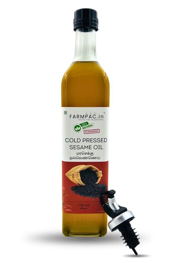 FarmPac Cold Pressed Sesame Oil โ Nallennai, 750ml